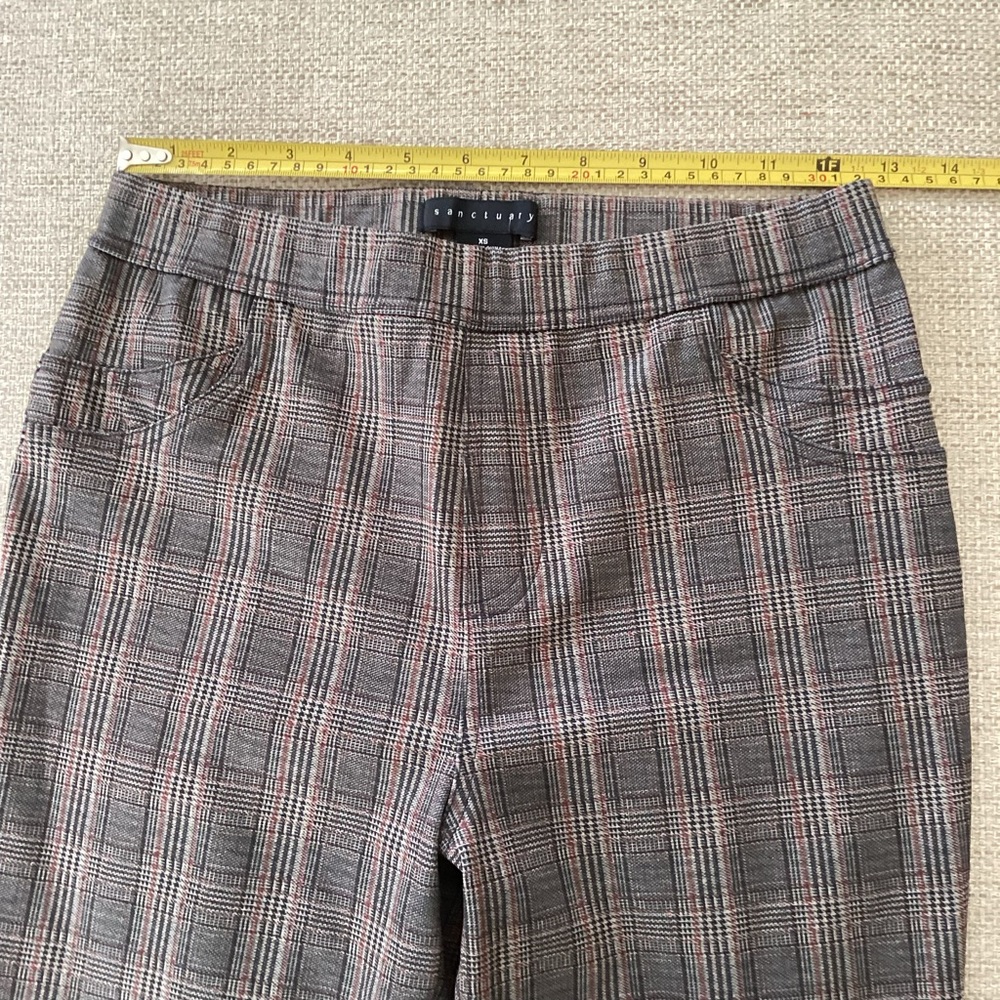 Sanctuary Women’s Gray Plaid Slim Fit Pull On Pants Size XS - Picture 7 of 8